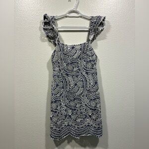 Alice + Olivia Embroidered Ruffle
Sleeve Mini Dress